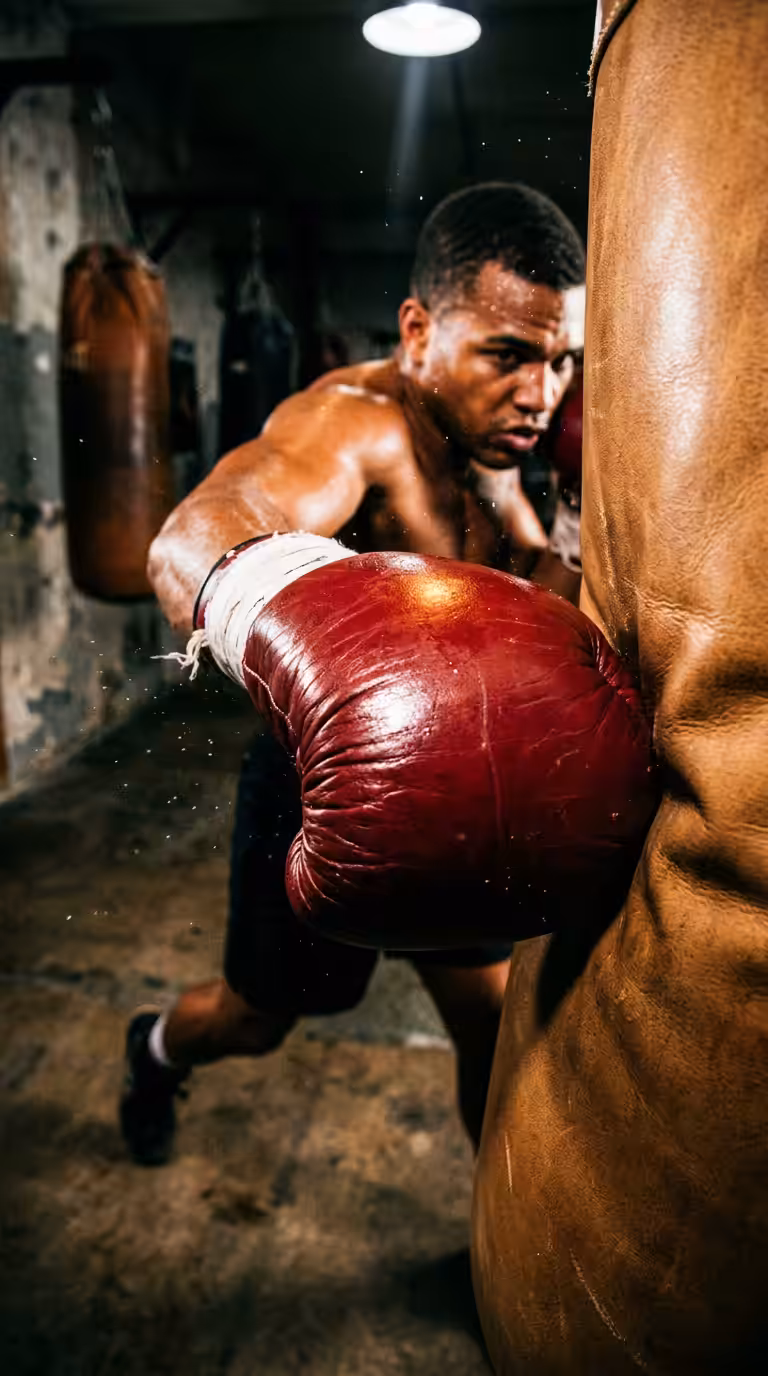 Boxer in action — intense sport sound effects