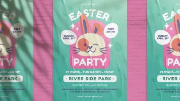 Pre-designed Easter-themed flyer template