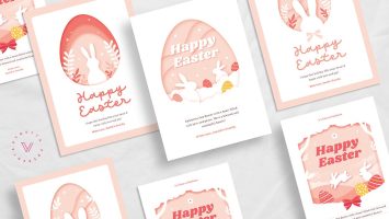 Paper Art Illustration Easter Card by vynetta